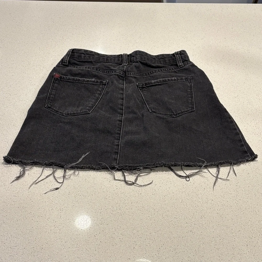 Urban Outfitters Black Frayed Hem Mini Skirt